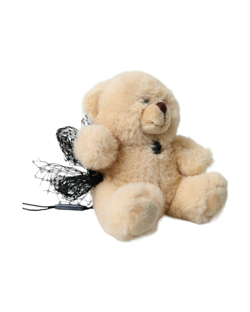 Dolce & Gabbana Teddy Bear Mesh Net Band Hair Beige Clip Glam Steals
