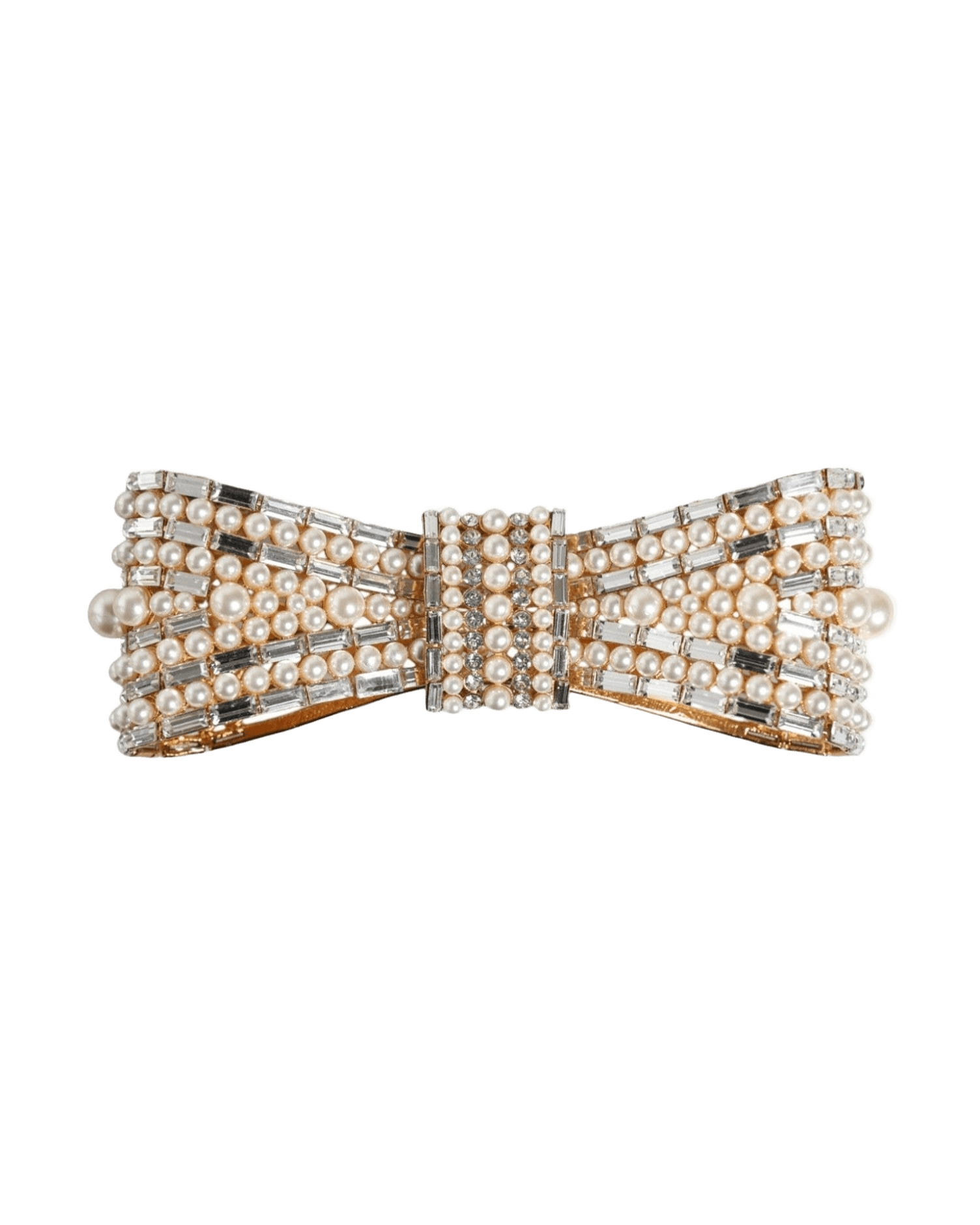 Dolce & Gabbana Tone Brass Bow Crystal Fauxpearl Embellished Gold Brooch Glam Steals