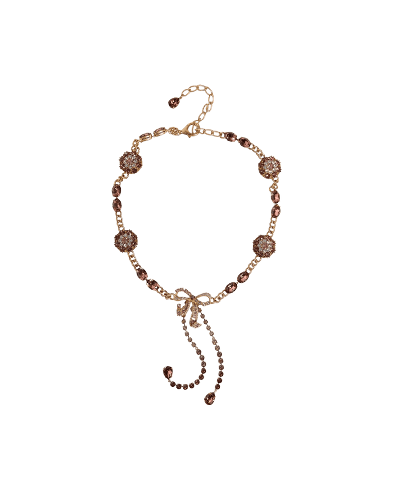 Dolce & Gold Gabbana Tone Brass Crystal Embellished Belt Glam Steals