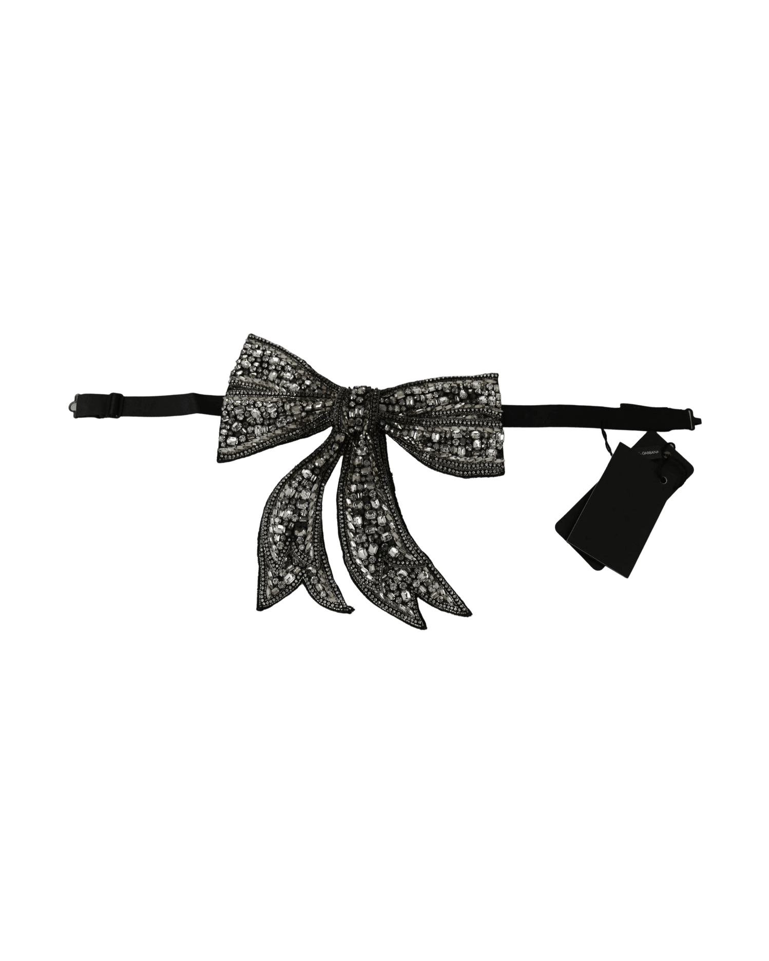 Dolce & Silver Gabbana -tone Silk Crystal Bow Tie Glam Steals
