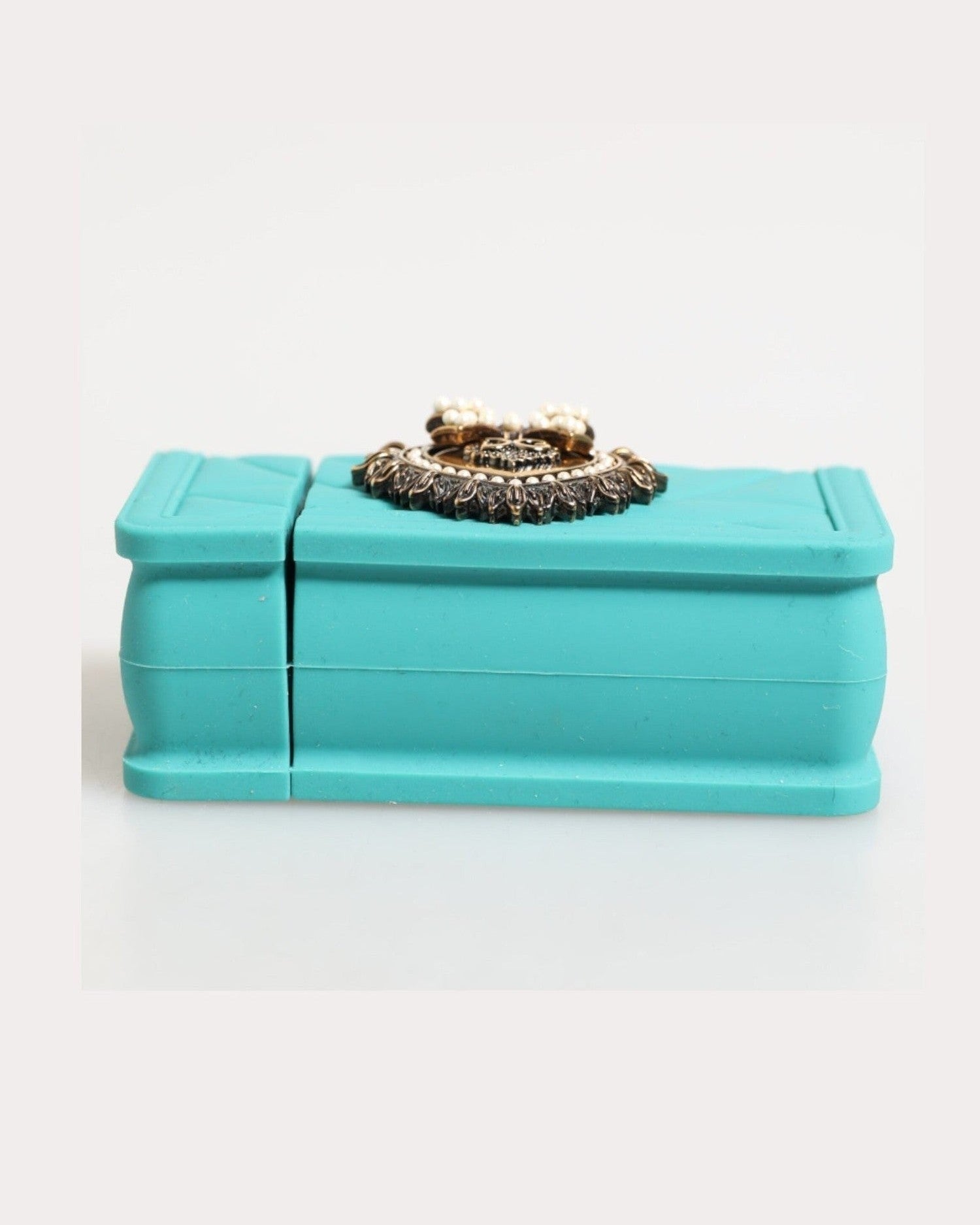 Dolce & Gabbana Turquoise Silicone Devotion Heart Cover Bag Airpods Case Glam Steals