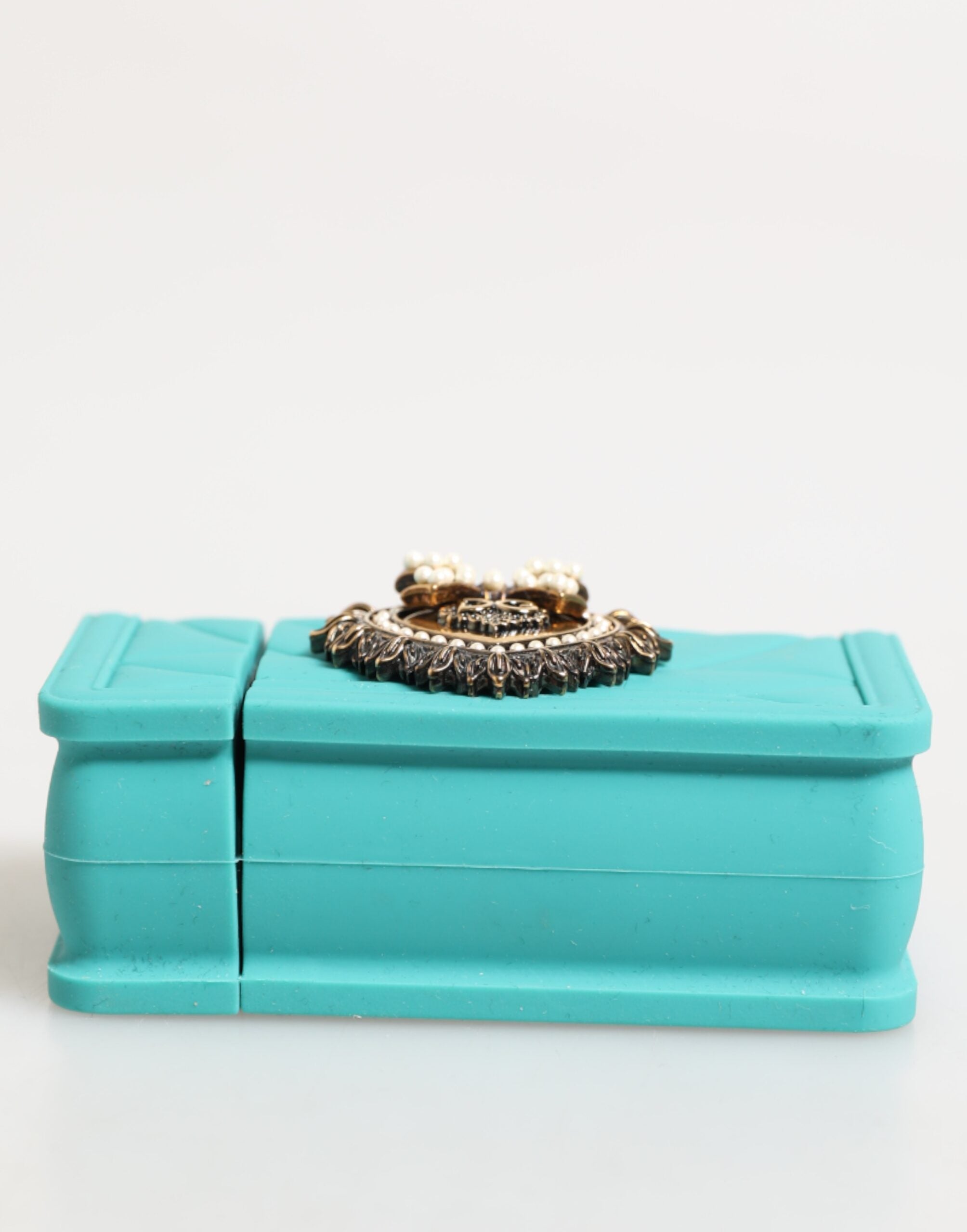 Dolce & Gabbana Turquoise Silicone Devotion Heart Cover Bag Airpods Case Glam Steals