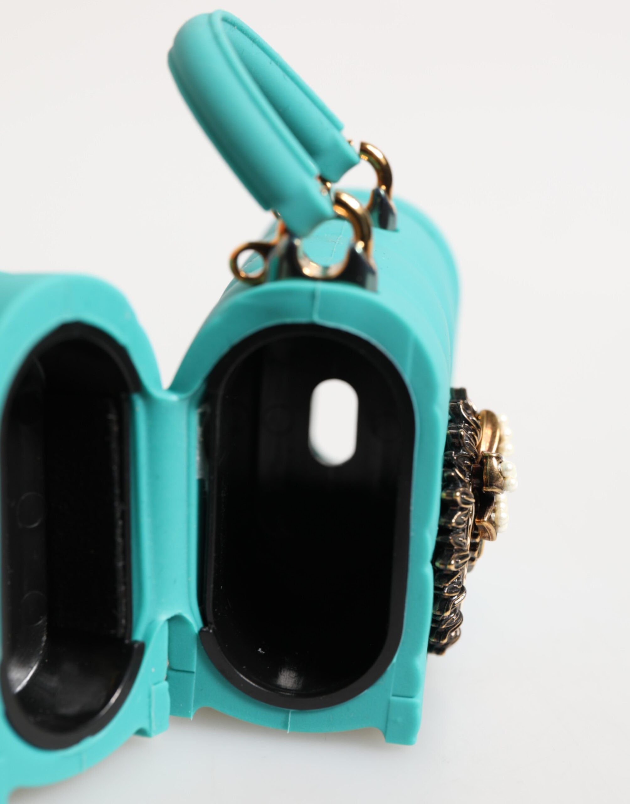 Dolce & Gabbana Turquoise Silicone Devotion Heart Cover Bag Airpods Case Glam Steals