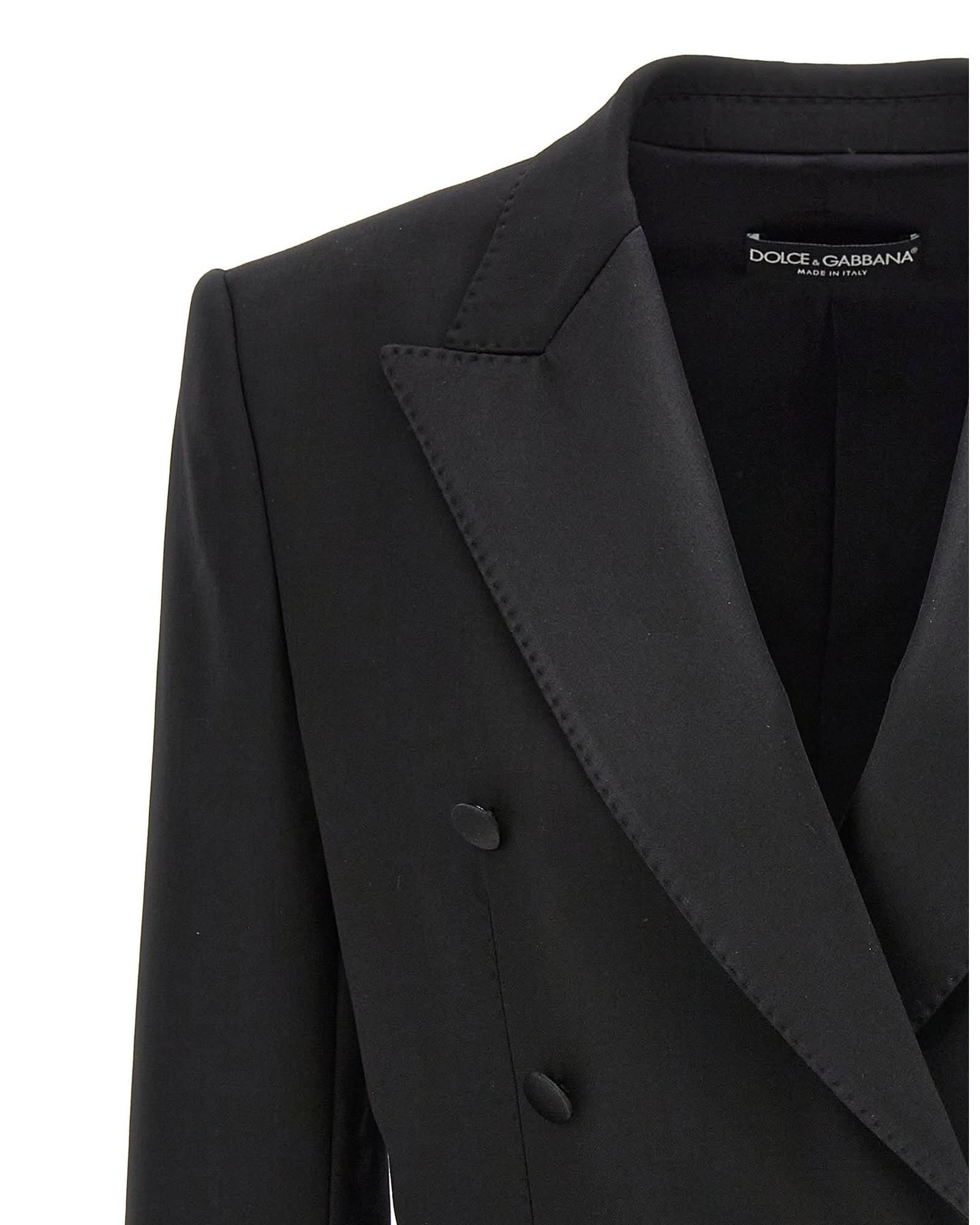 Dolce & Gabbana Tuxedo Crop Blazer Glam Steals