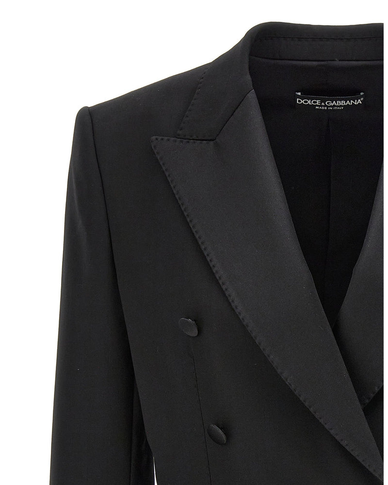 Dolce & Gabbana Tuxedo Crop Blazer Glam Steals
