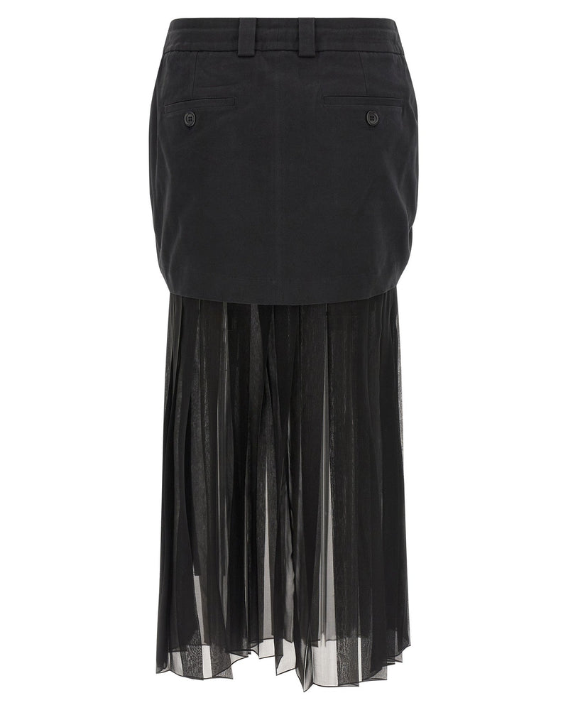 Dolce & Gabbana Twill Chiffon Skirt Glam Steals