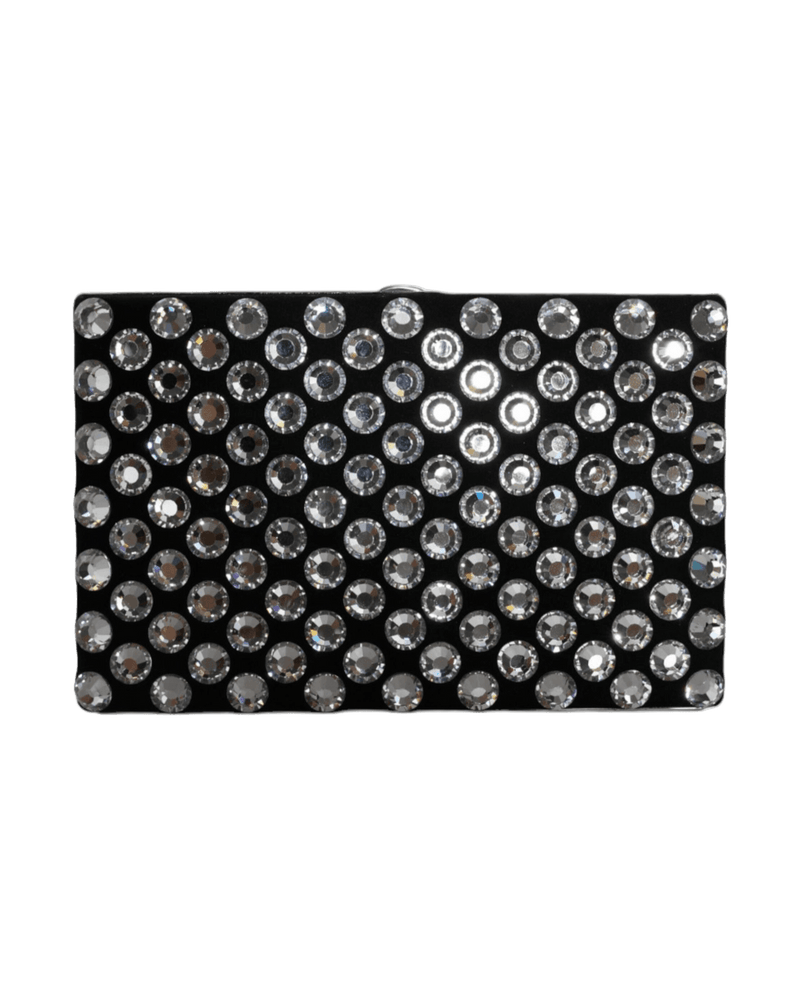 Dolce & Black Gabbana Velvet Crystal Clutch Evening Party Purse Bag Glam Steals