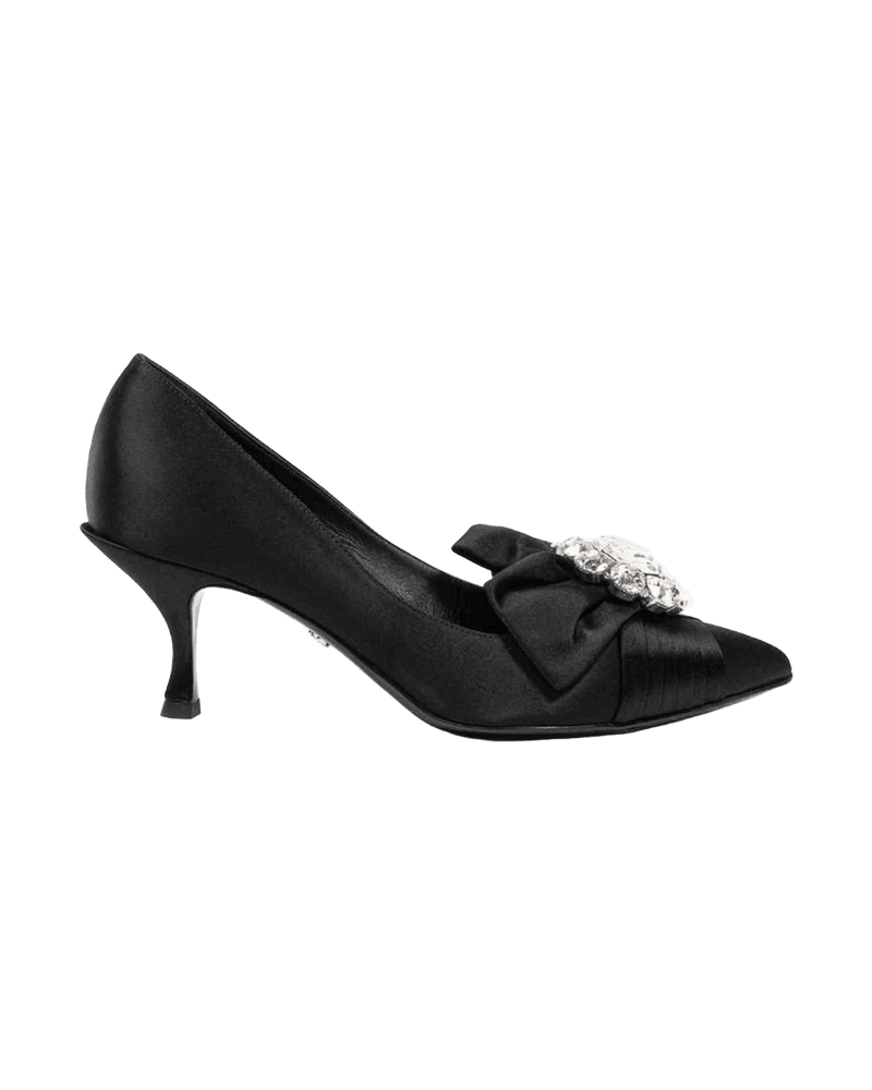 Dolce & Gabbana Viscose Black Pump Glam Steals