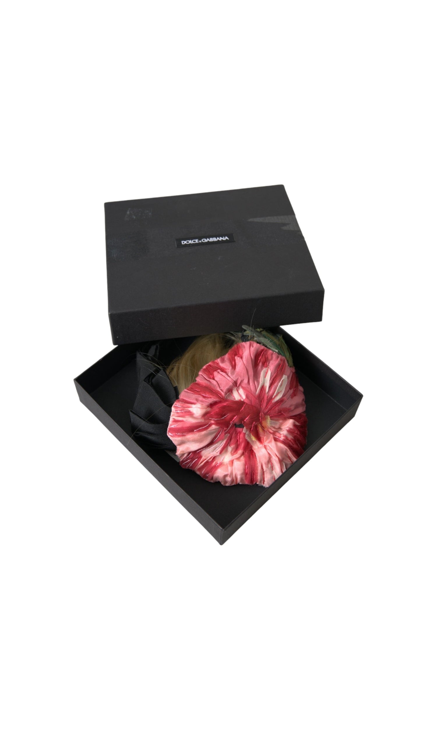Dolce & Gabbana Viscose Hair Parrucchiera Headband Black White Diadem Glam Steals