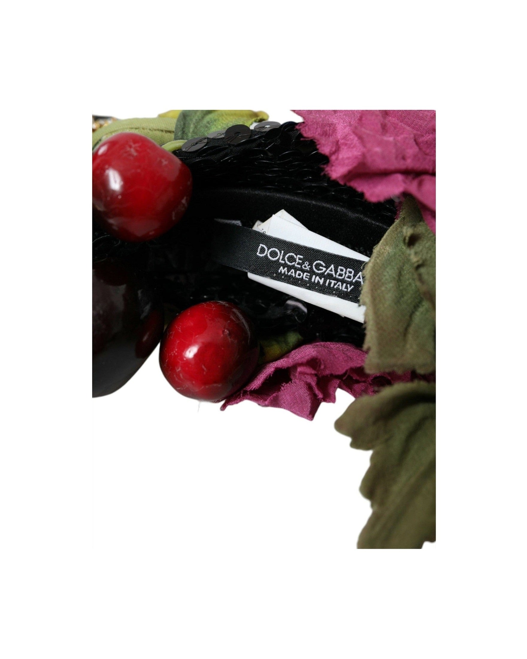 Dolce & Gabbana Watermelon Cherry Crystal Hairband Statement Red Diadem Glam Steals