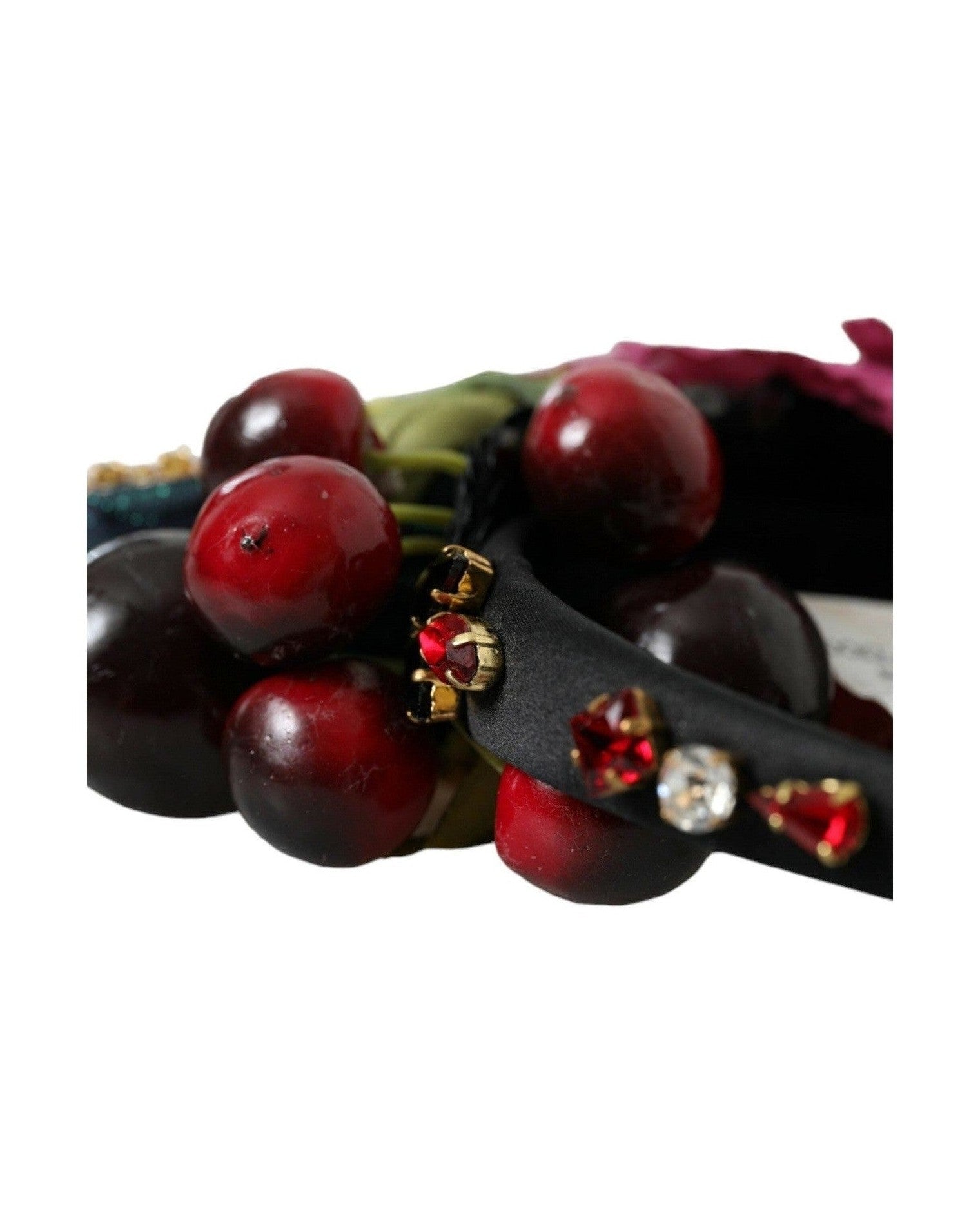 Dolce & Gabbana Watermelon Cherry Crystal Hairband Statement Red Diadem Glam Steals