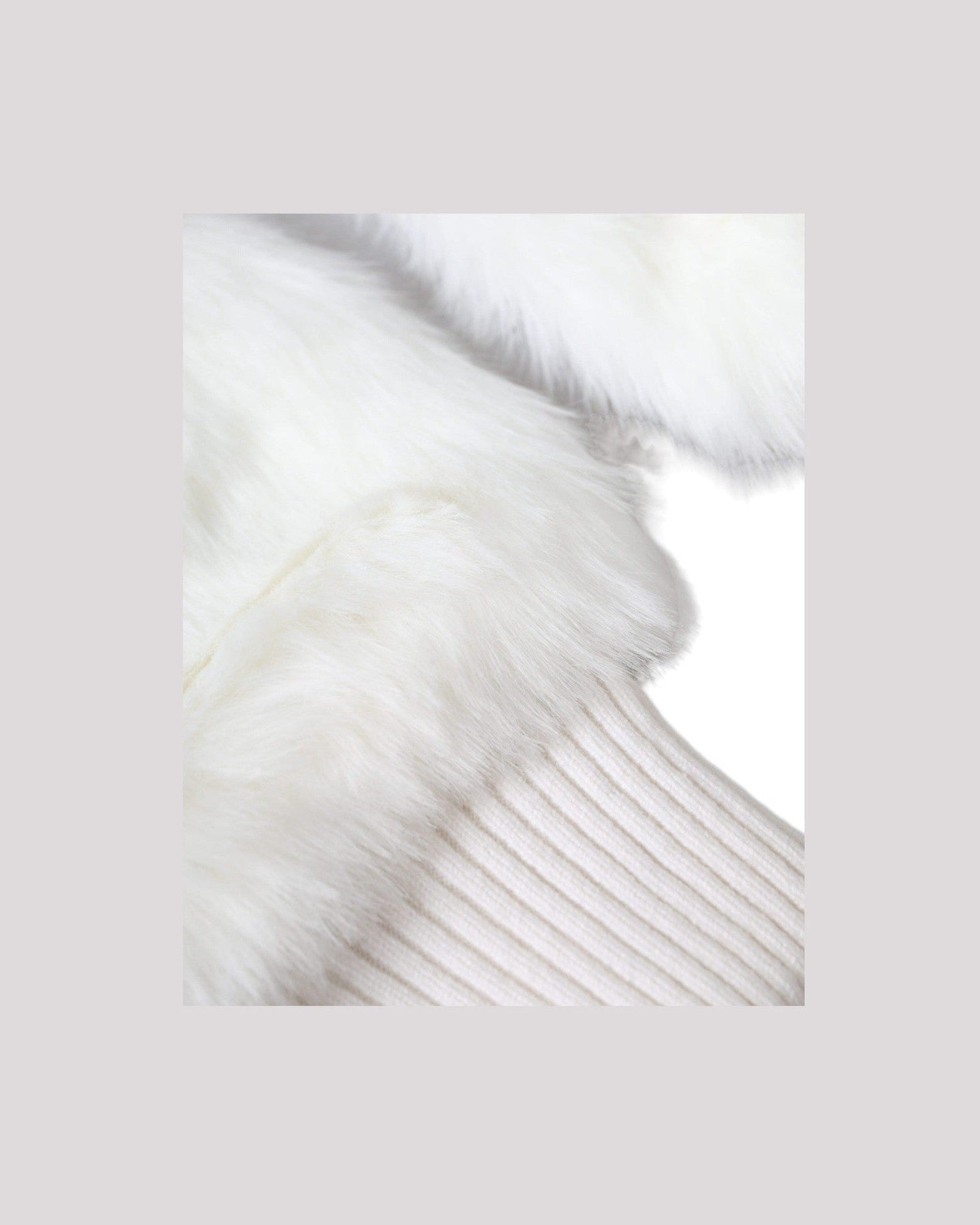 Dolce & Gabbana Acrylic Knitted Fur Wrist Mitten White Gloves Glam Steals