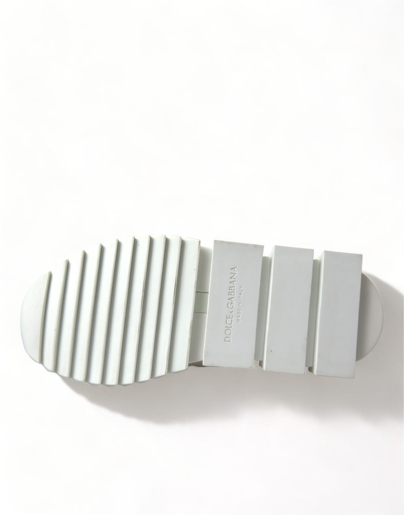 Dolce & Gabbana White Beige Sorrento Socks Sneakers Glam Steals