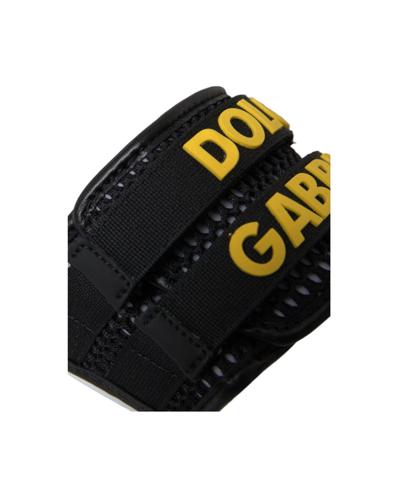 Dolce & Gabbana White Black Logo Beachwear Flats Sandals Shoes Glam Steals