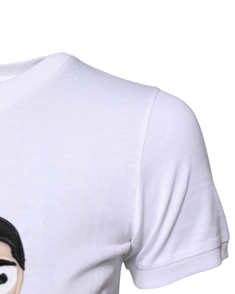 Dolce & Gabbana White Cotton Embroidery T-shirt Glam Steals