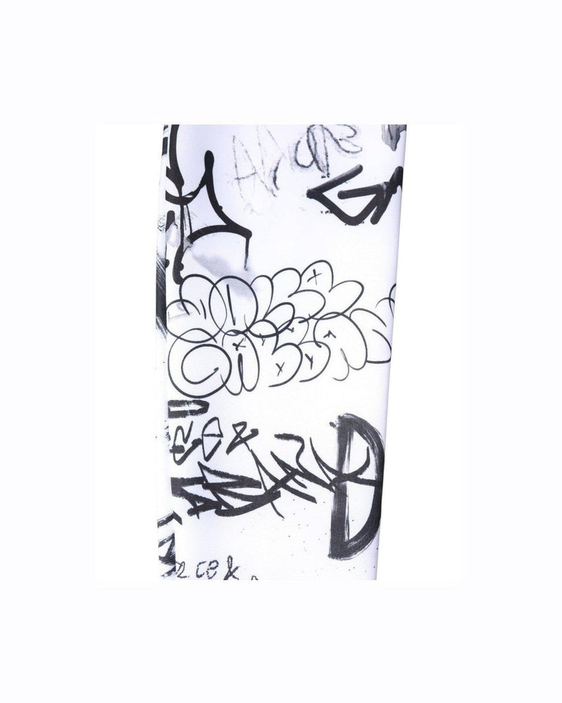 Dolce & Gabbana White Cotton Graffiti Over Calf Stockings Socks Glam Steals