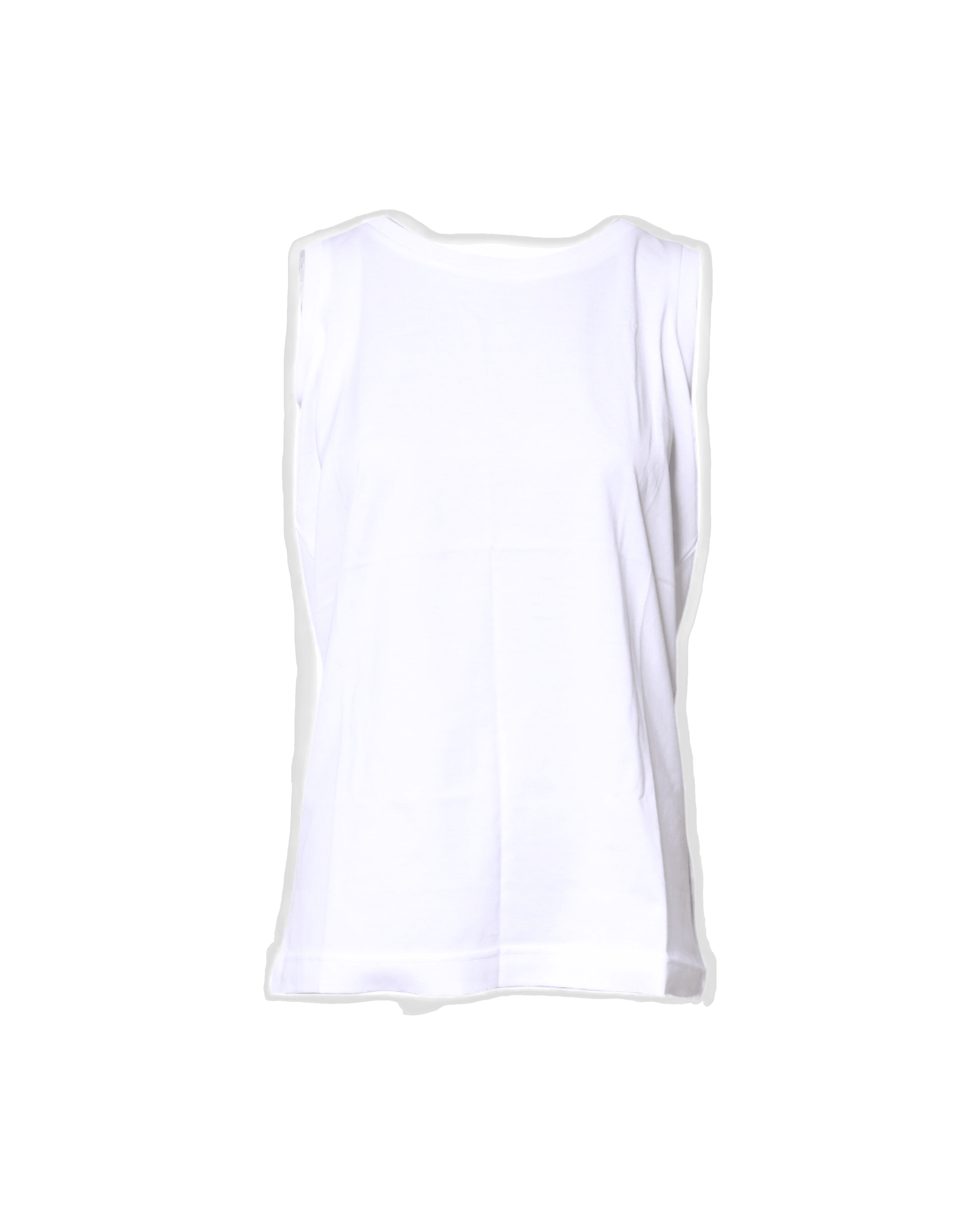 Dolce & Gabbana White Cotton Sleeveless Crew Neck T-shirt Glam Steals