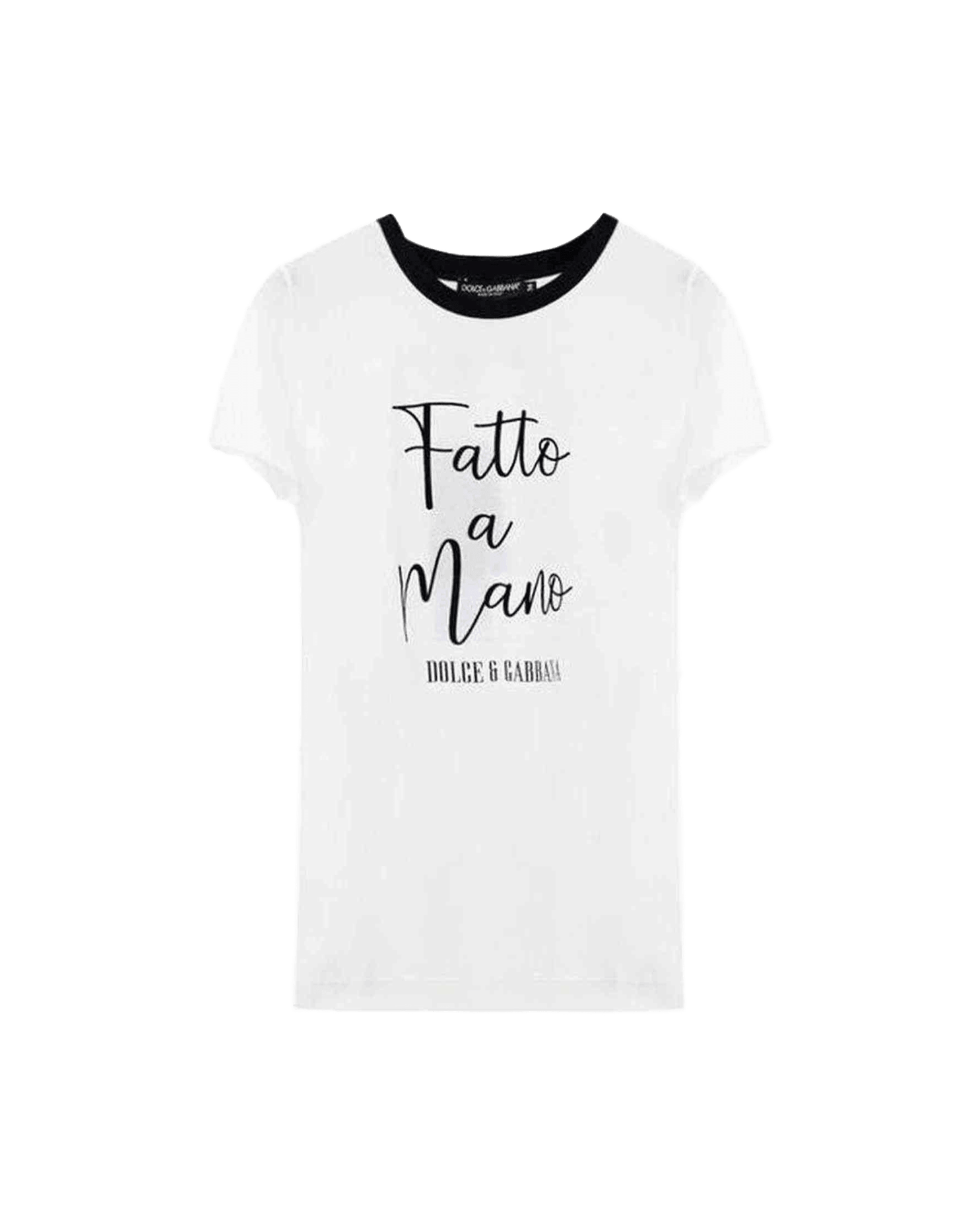 Dolce & Gabbana White Cotton T-Shirt Glam Steals