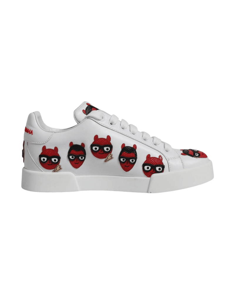 Dolce & White Gabbana Devil Face Portofino Sneakers Shoes Glam Steals