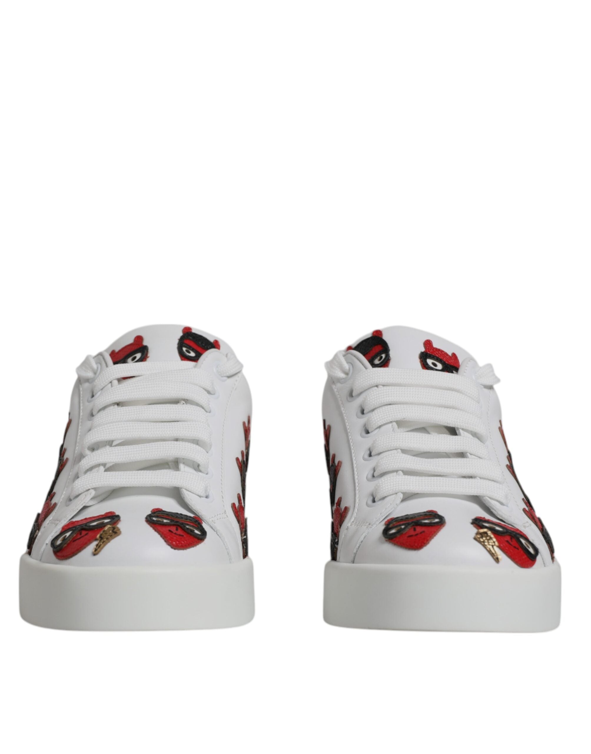 Dolce & Gabbana White Devil Face Portofino Sneakers Shoes Glam Steals