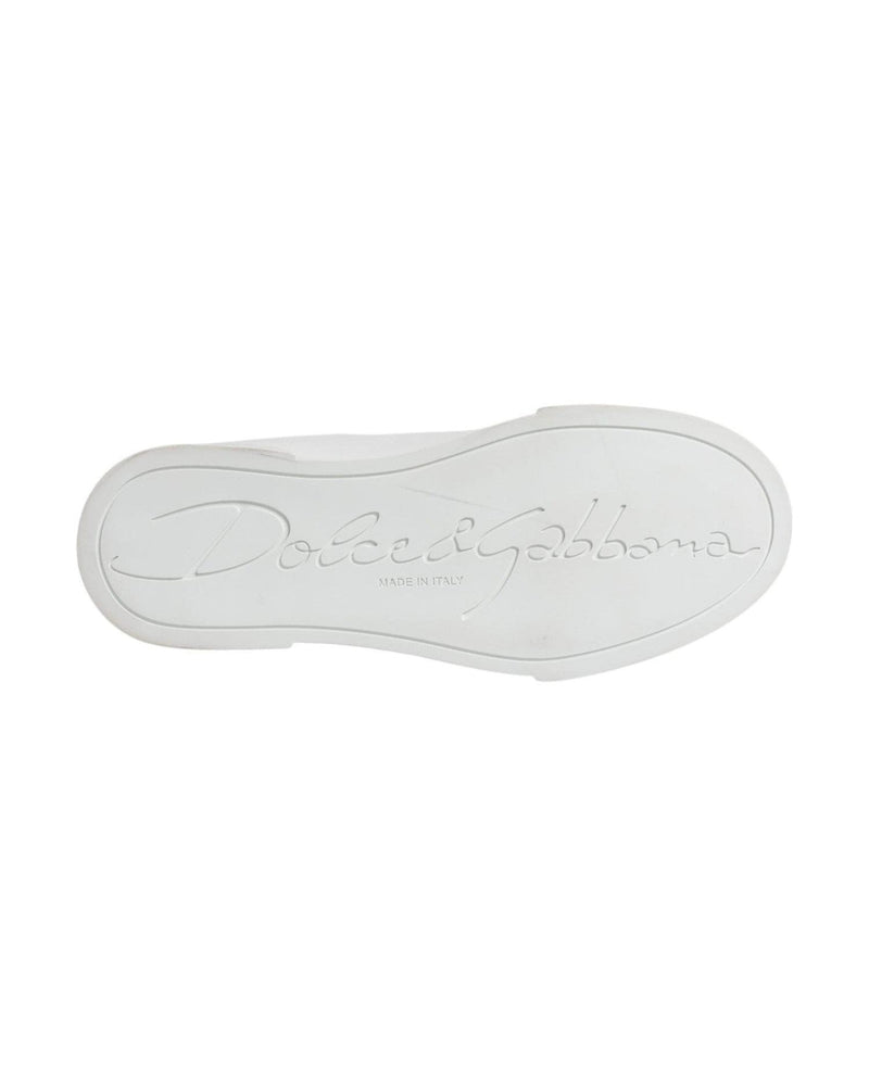 Dolce & Gabbana White Leather Classic Low Top Sneakers Shoes Sneakers