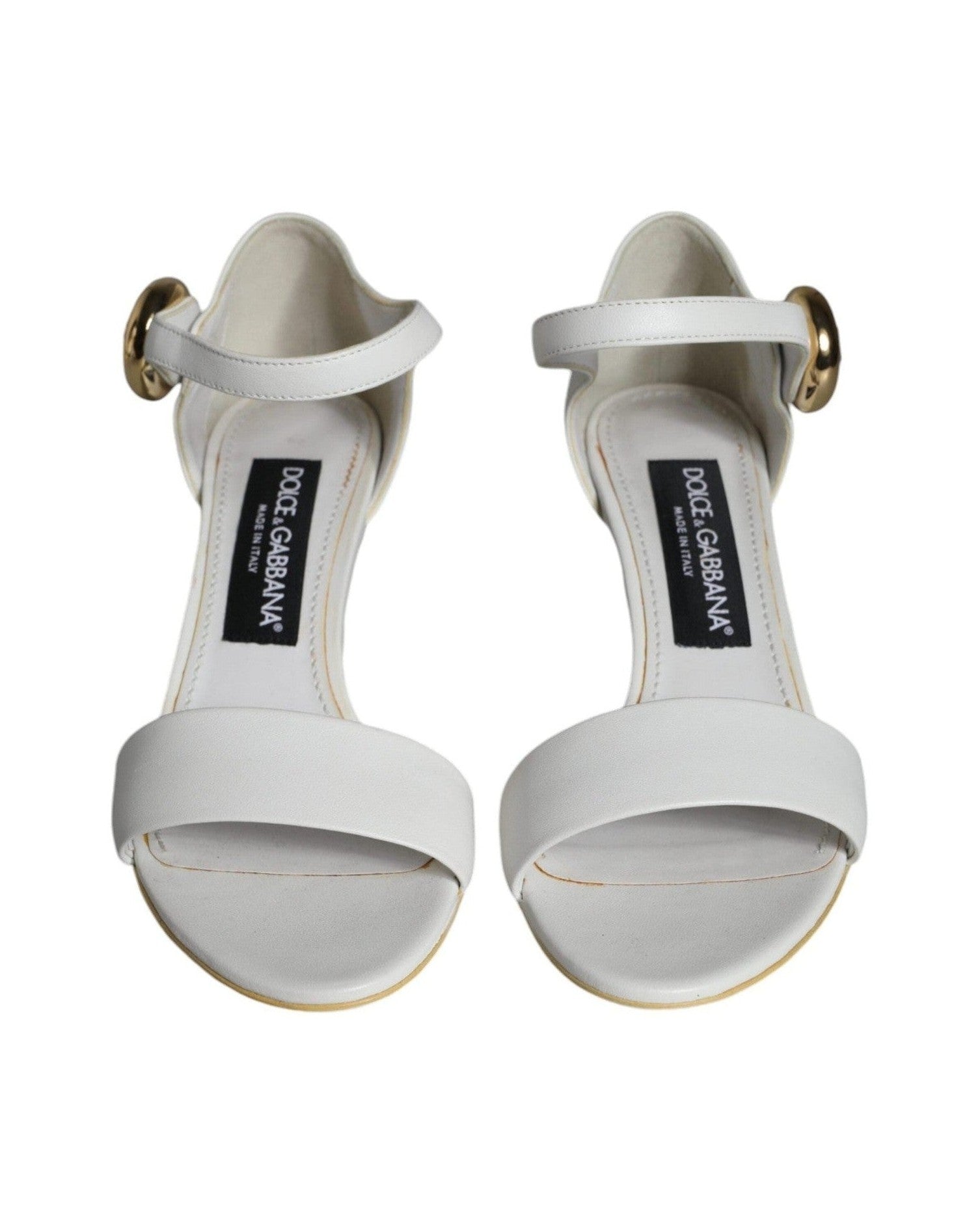 Dolce & Gabbana White Leather Heels Heels