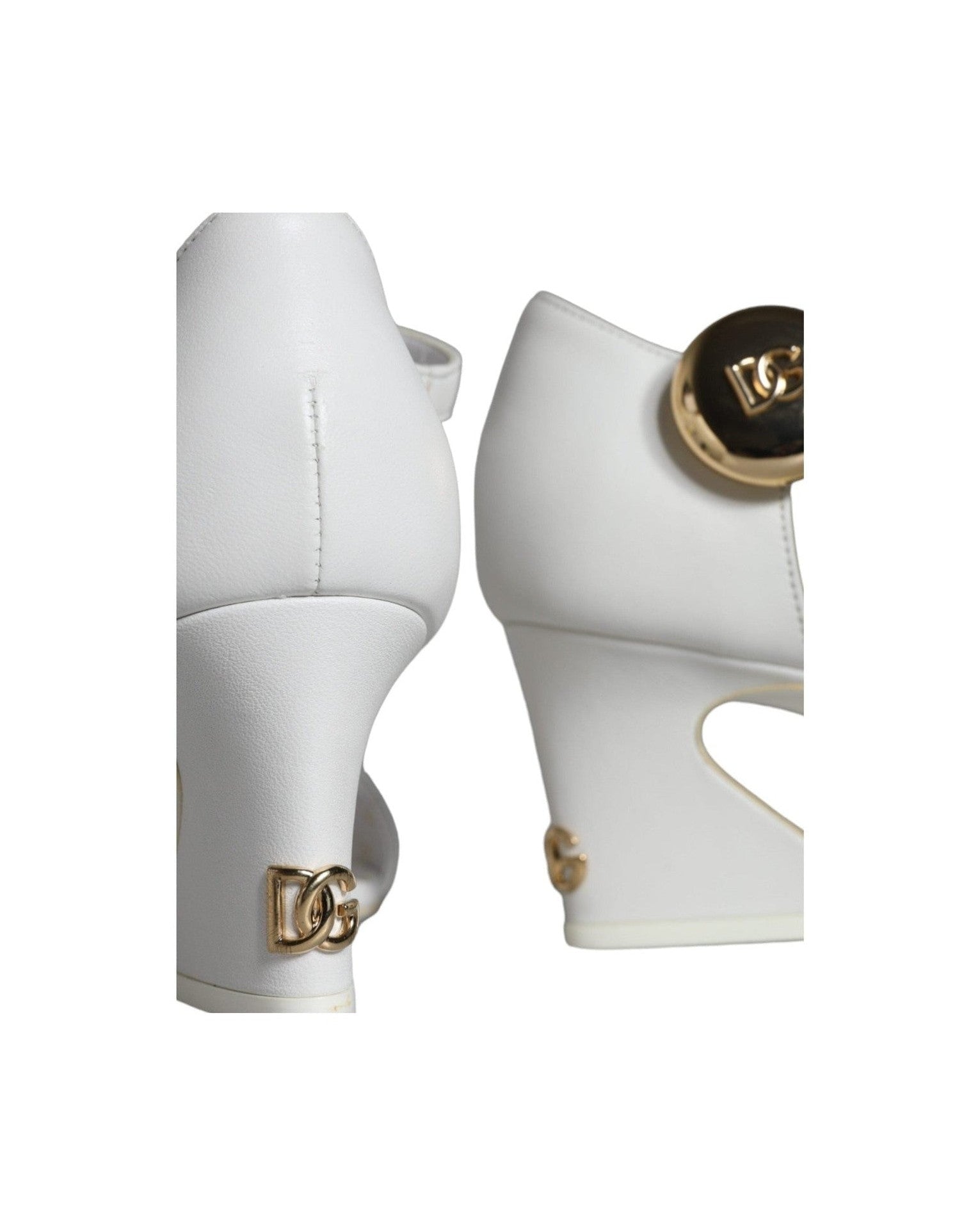 Dolce & Gabbana White Leather Heels Heels