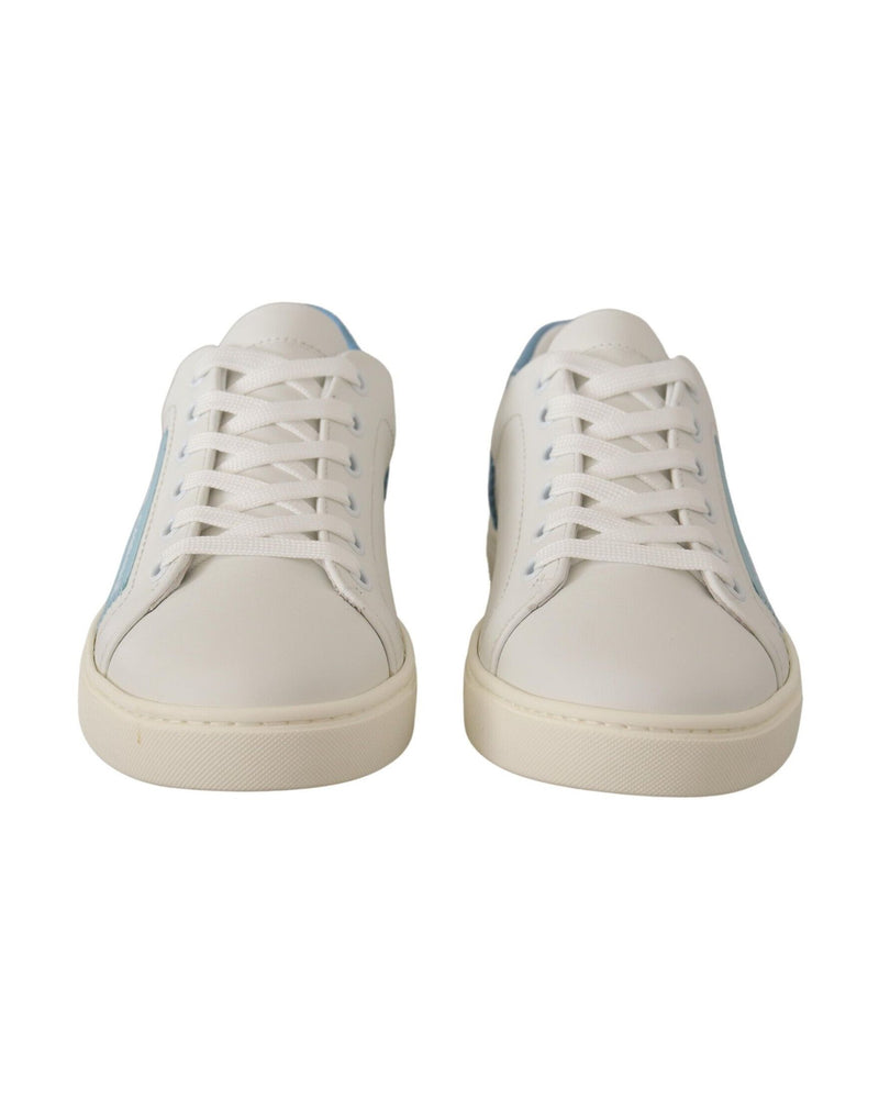 Dolce & Gabbana White Leather Low Top Sneakers Glam Steals