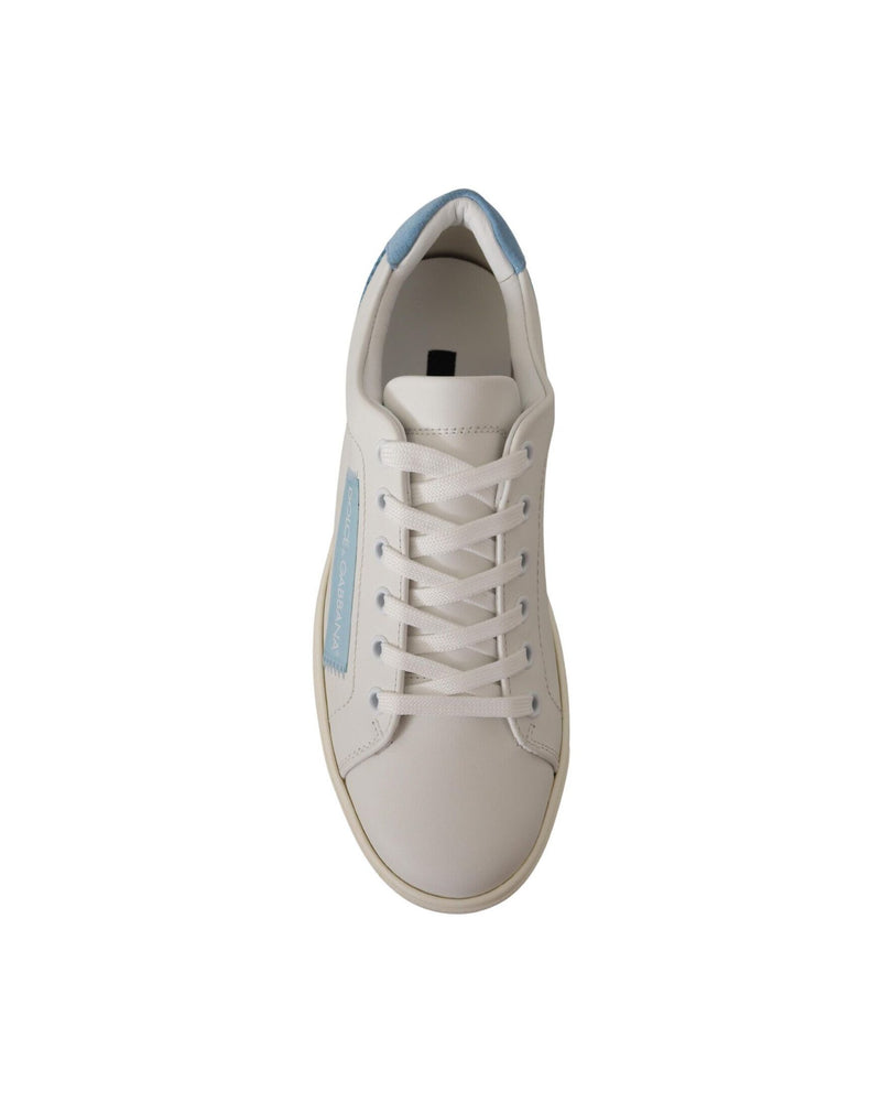 Dolce & Gabbana White Leather Low Top Sneakers Glam Steals