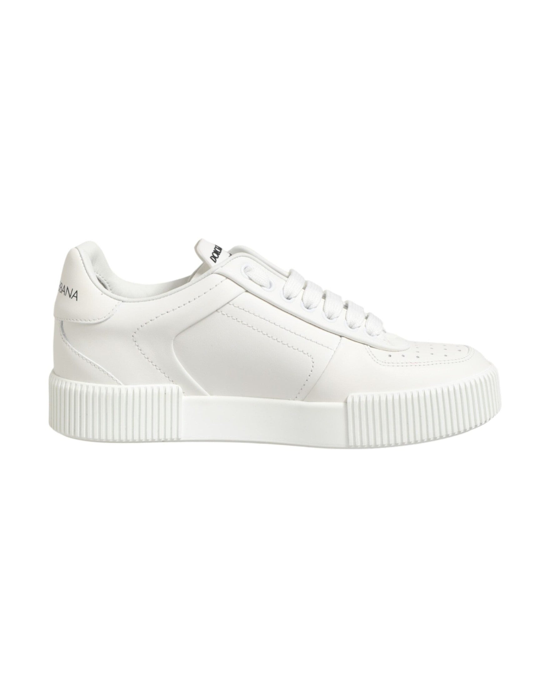 Dolce & Gabbana White Leather Miami Low Top Sneakers Glam Steals
