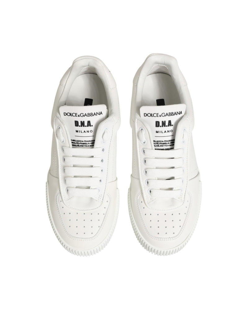 Dolce & Gabbana White Leather Miami Low Top Sneakers Glam Steals