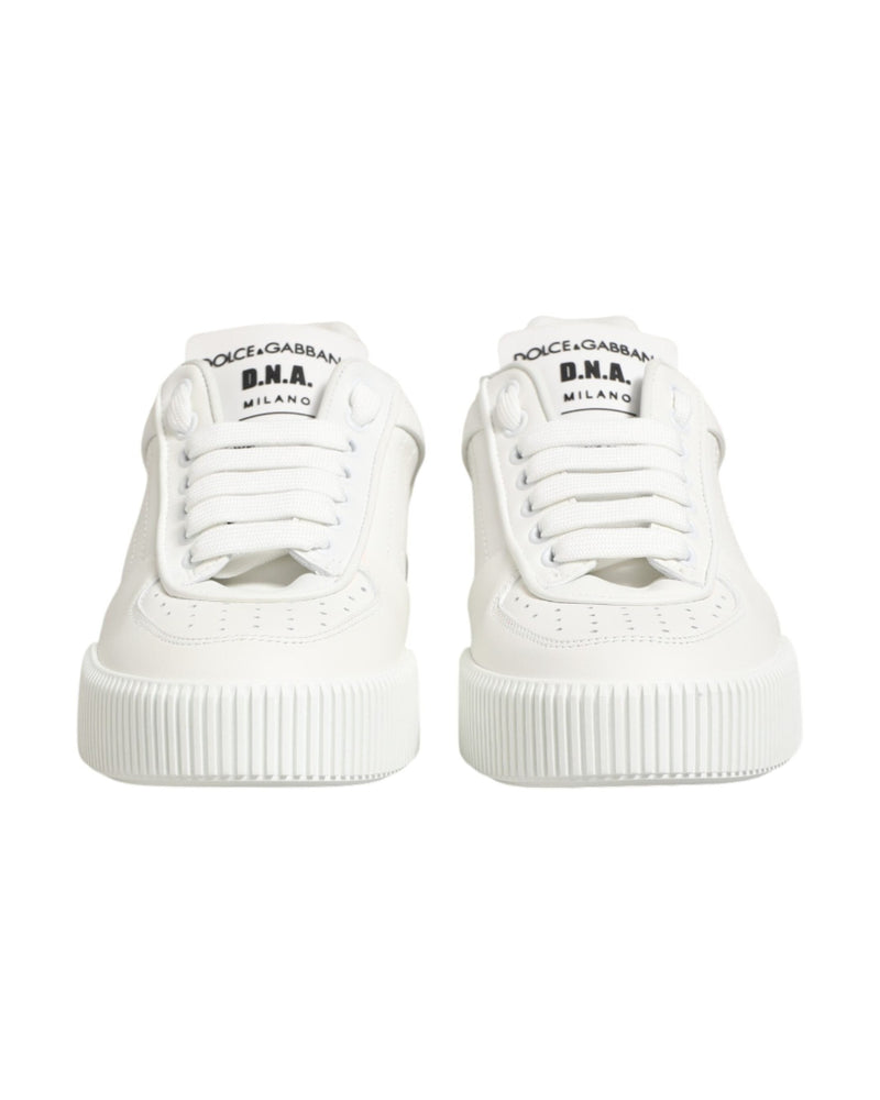Dolce & Gabbana White Leather Miami Low Top Sneakers Glam Steals