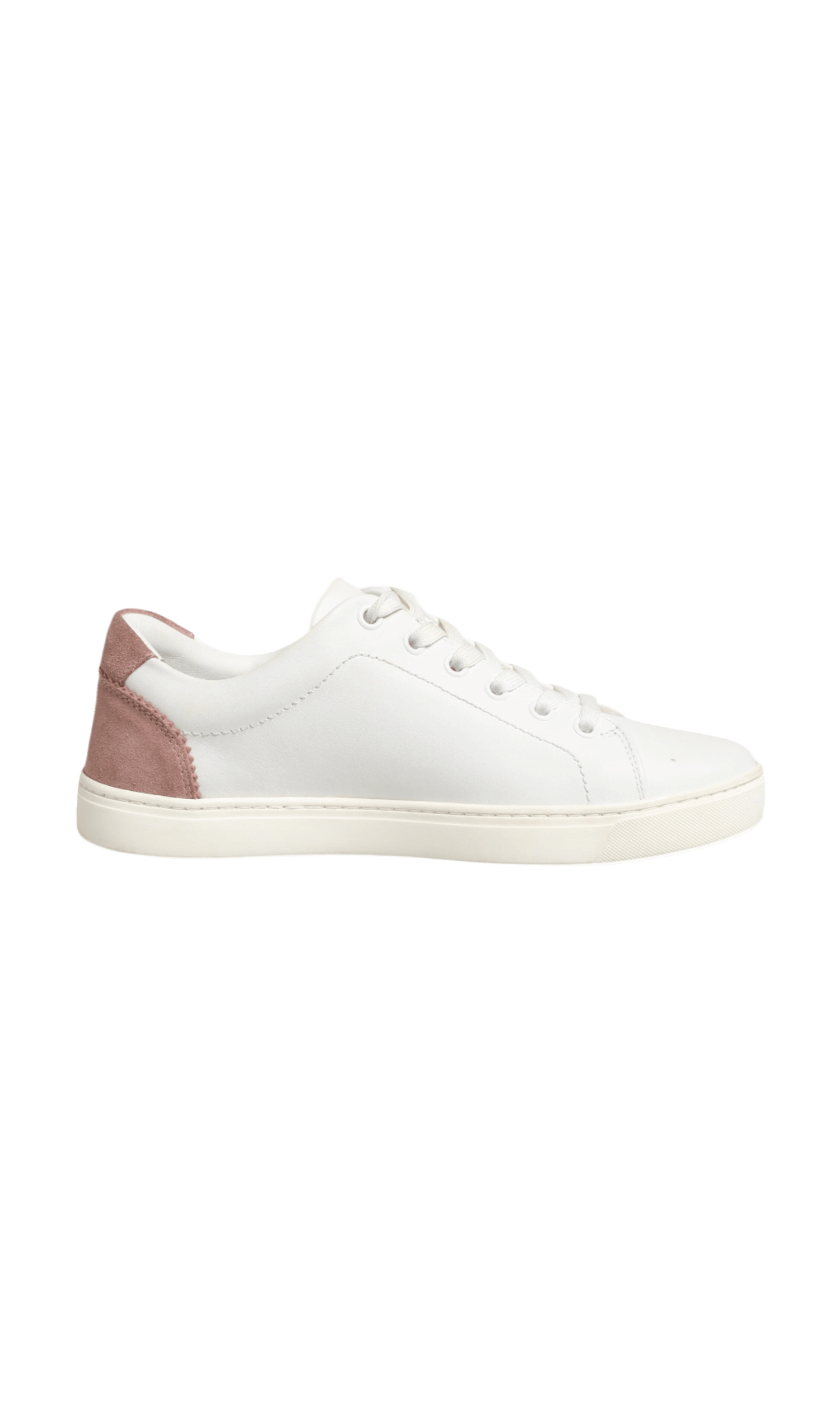 Dolce & Gabbana White Leather Pink Low Top Sneakers Shoes Glam Steals