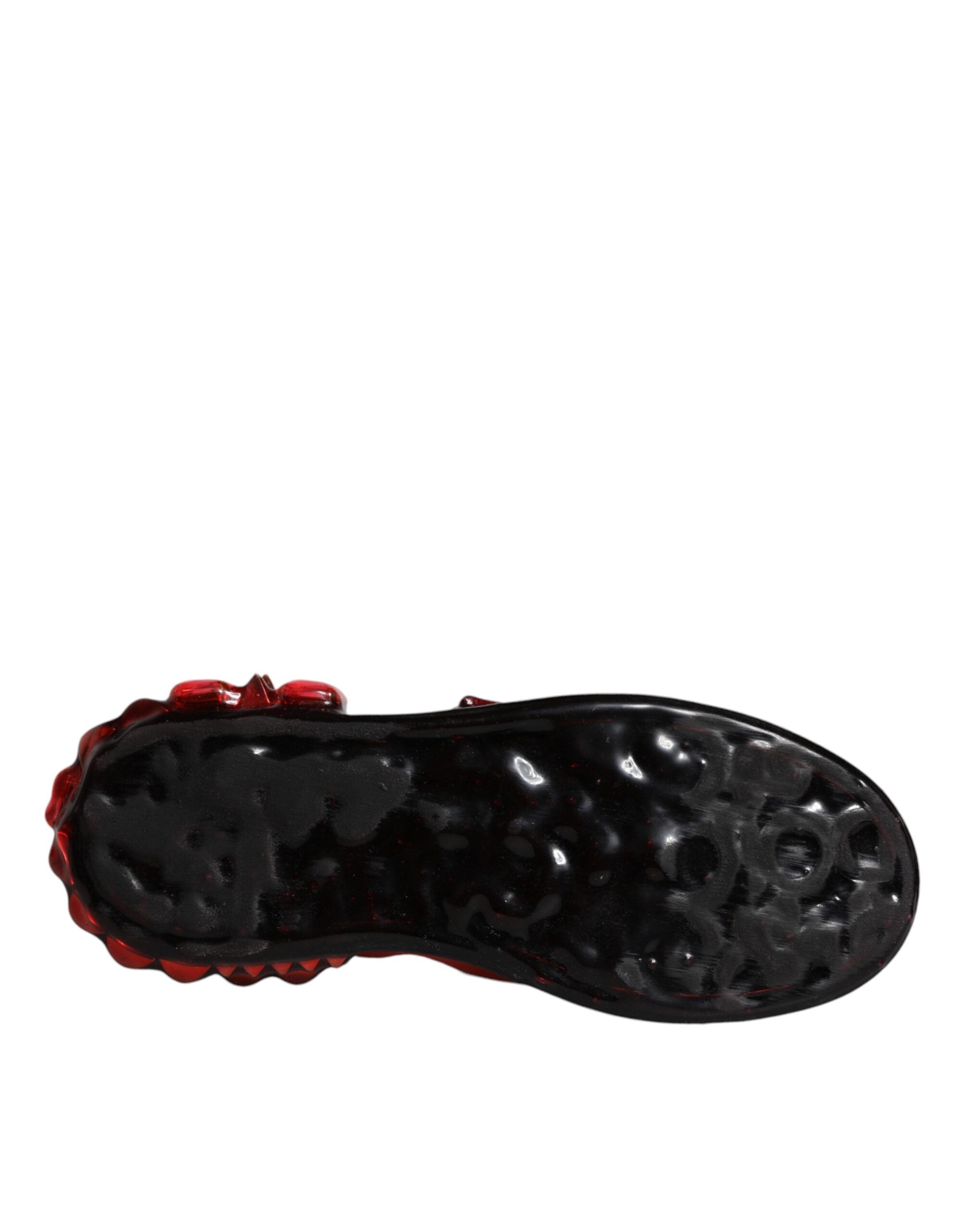 Dolce & Gabbana White Leather Red Crystals Portofino Sneakers Shoes Glam Steals