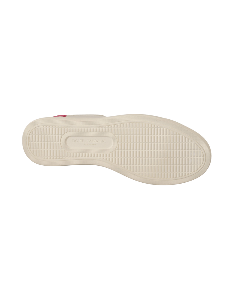 Dolce & White Gabbana Leather And Low Top Sneakers Shoes Glam Steals