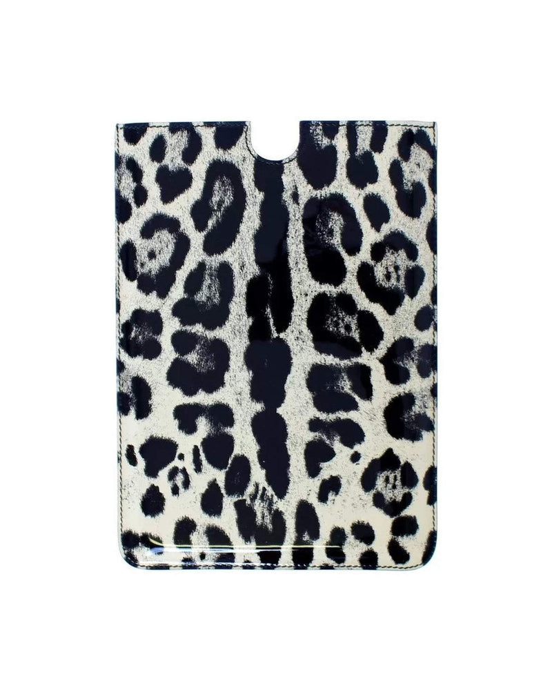 Dolce & Gabbana Leopard Pattern Leather Ebook Cover Tablet White Case Glam Steals
