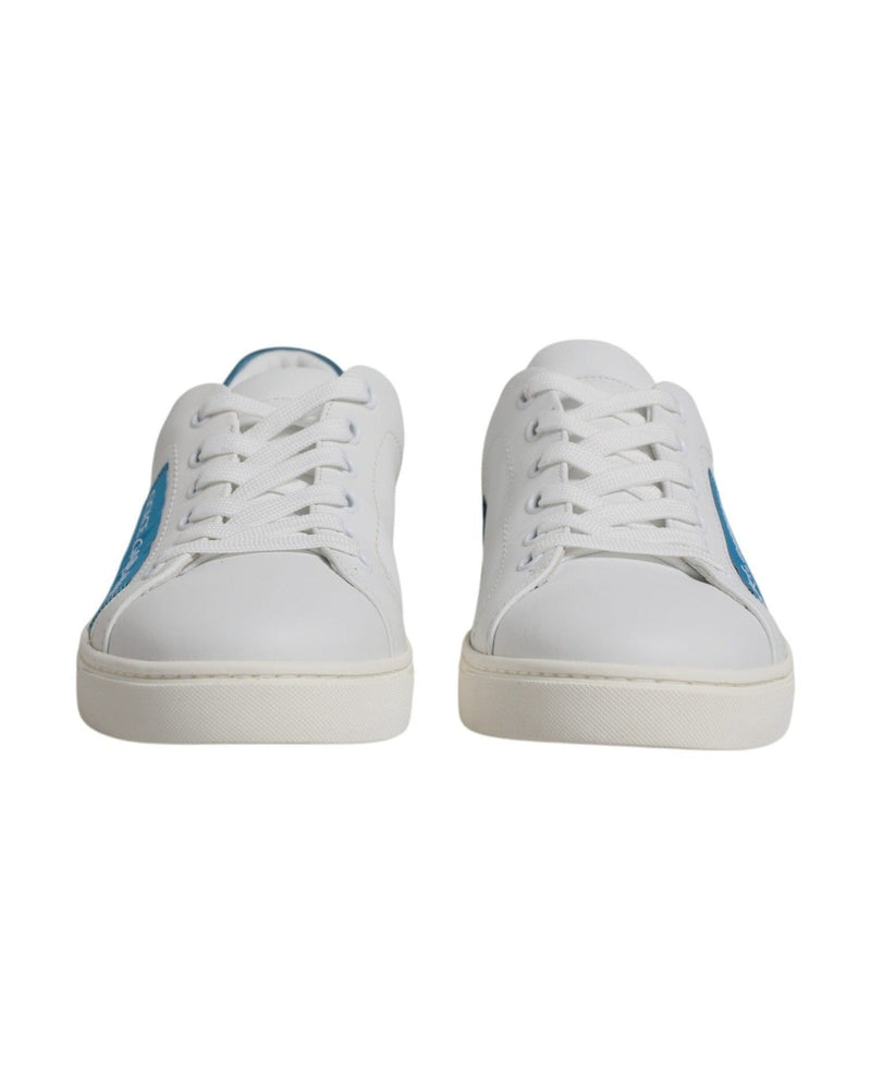 Dolce & Gabbana White London Calf Leather Sneakers Shoes Glam Steals