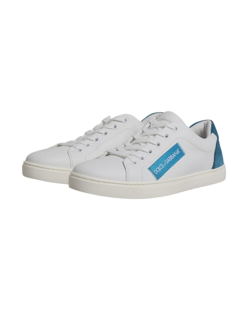 Dolce & Gabbana White London Calf Leather Sneakers Shoes Glam Steals