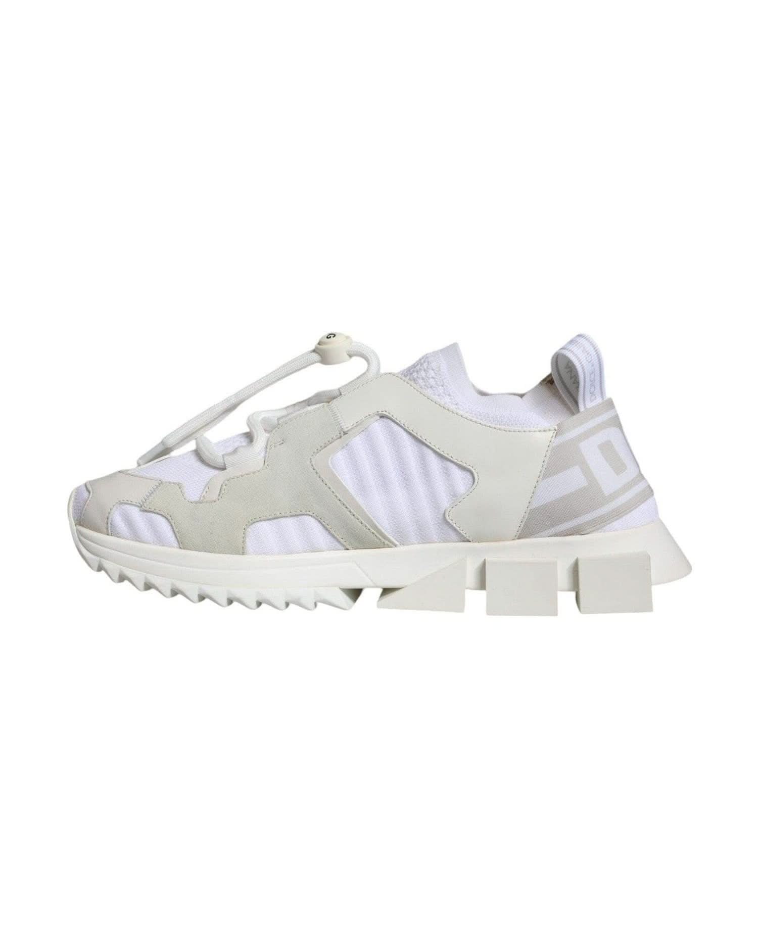 Dolce & Gabbana White Mesh Sorrento Trekking Sneakers Shoes Sneakers