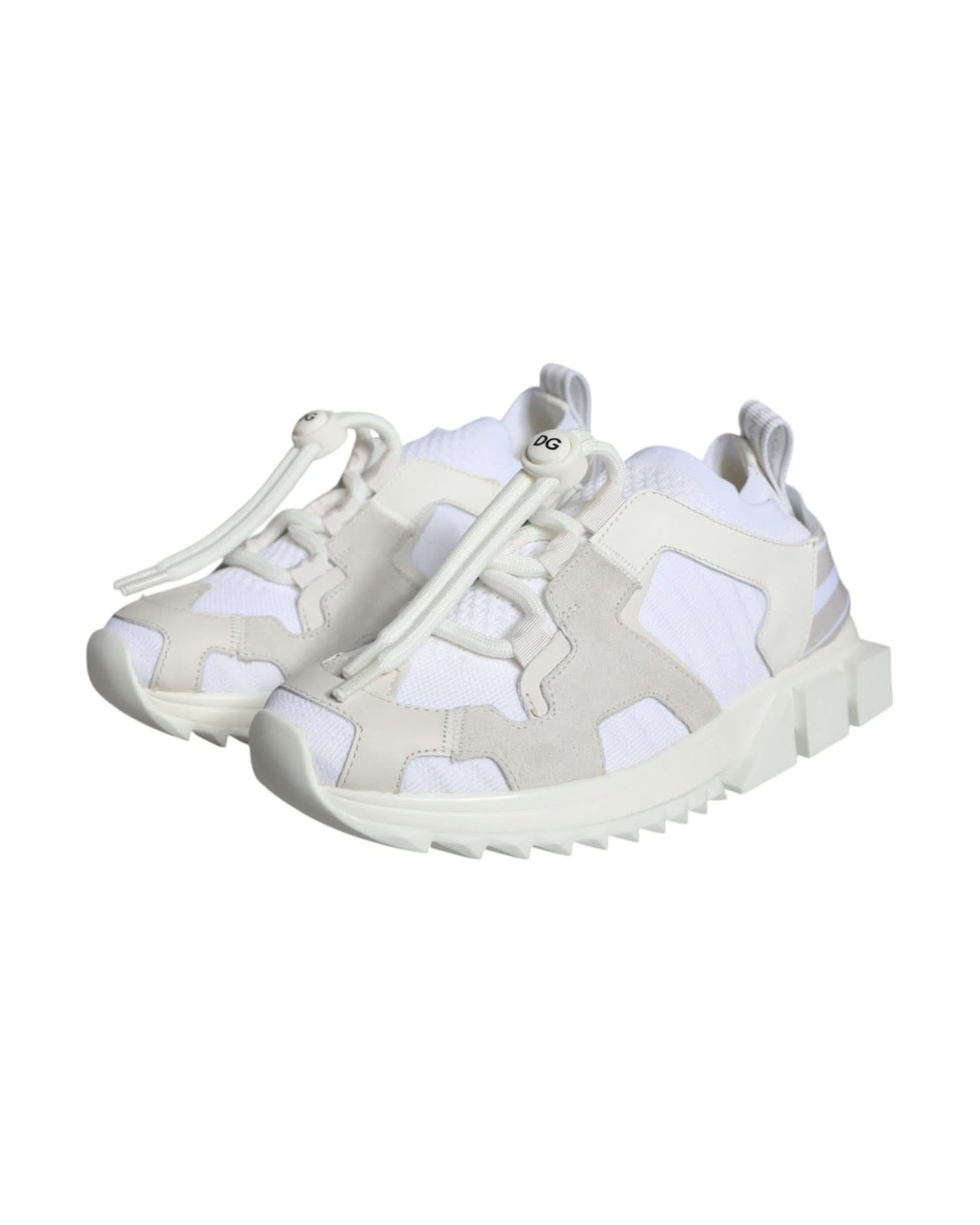 Dolce & Gabbana White Mesh Sorrento Trekking Sneakers Shoes Sneakers