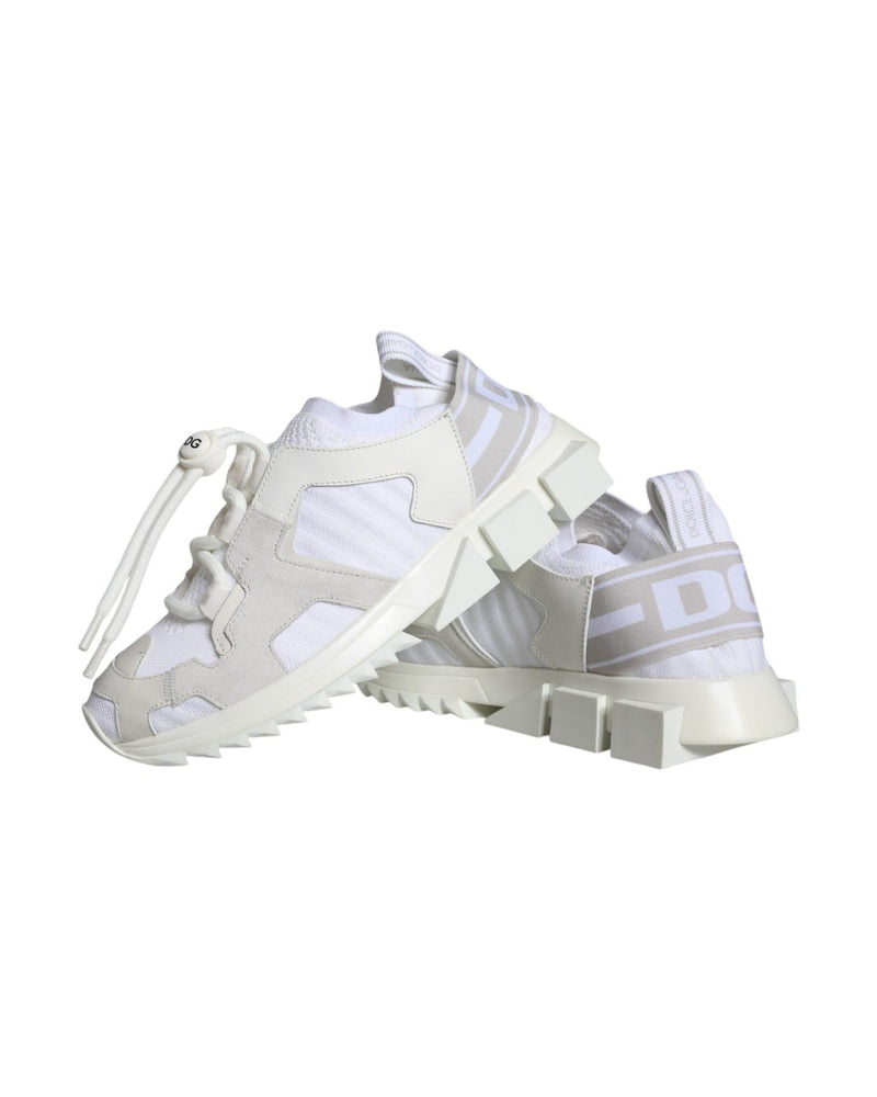 Dolce & Gabbana White Mesh Sorrento Trekking Sneakers Shoes Glam Steals