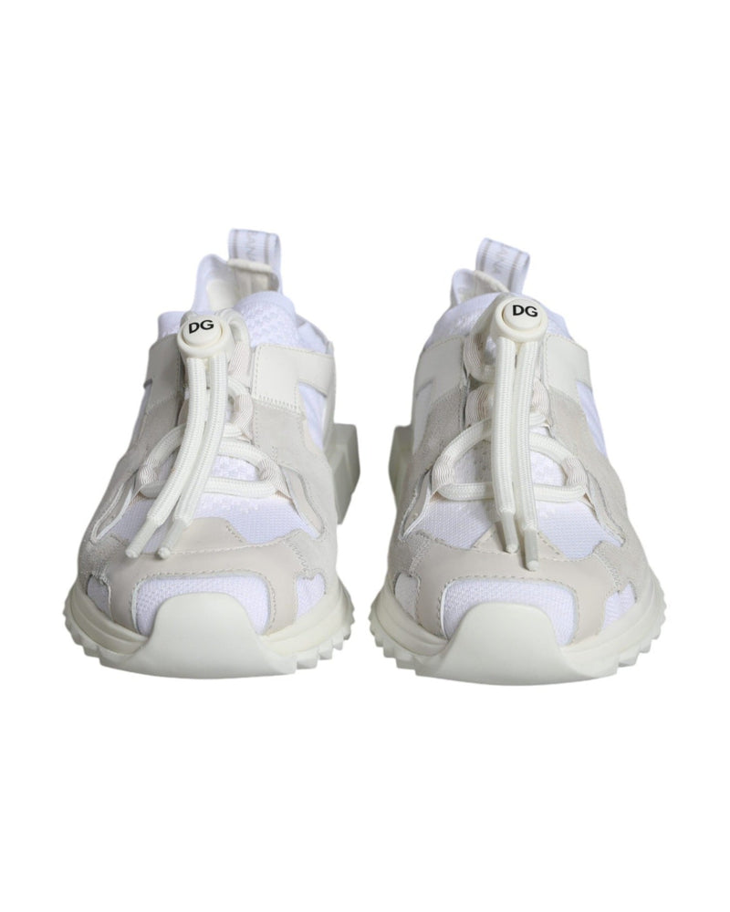 Dolce & Gabbana White Mesh Sorrento Trekking Sneakers Shoes Glam Steals