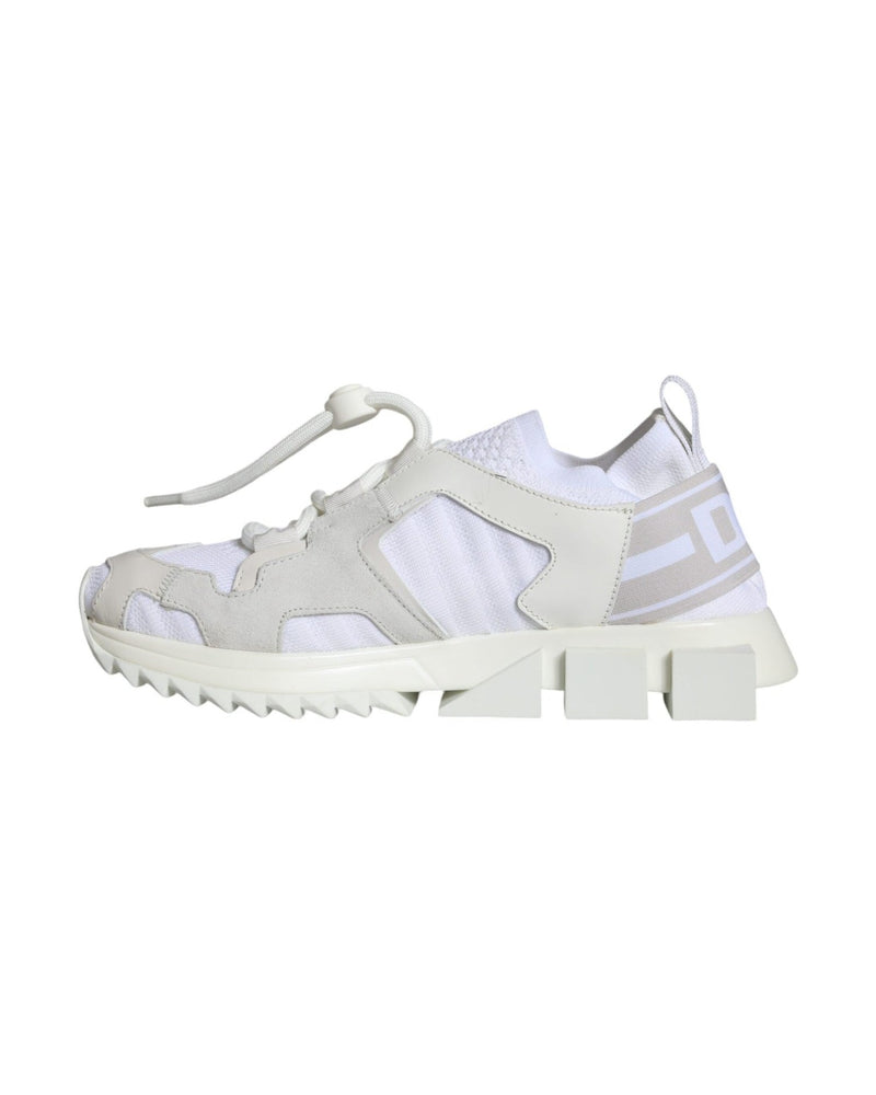 Dolce & Gabbana White Mesh Sorrento Trekking Sneakers Shoes Glam Steals