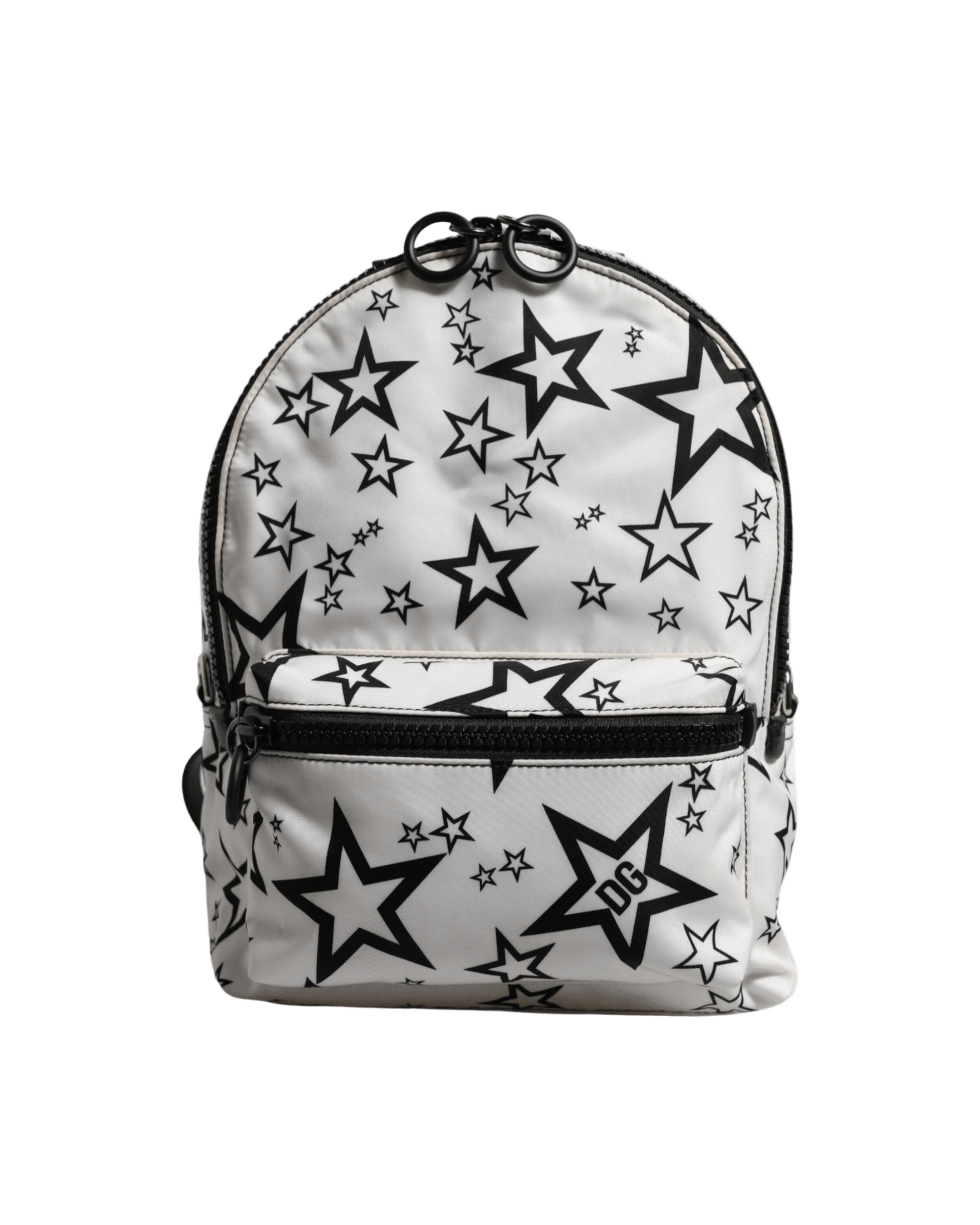 Dolce & Gabbana White Nylon Dg Stars Print Travel Backpack Bag Glam Steals