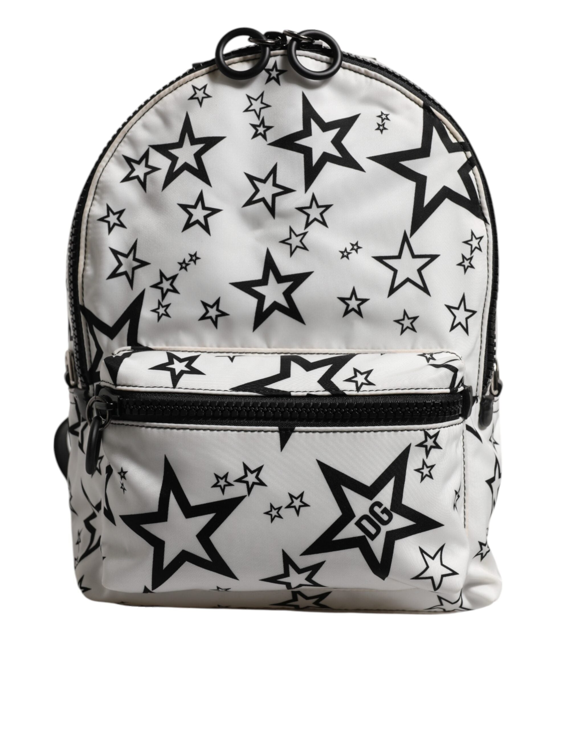 Dolce & Gabbana White Nylon Dg Stars Print Travel Backpack Bag Glam Steals