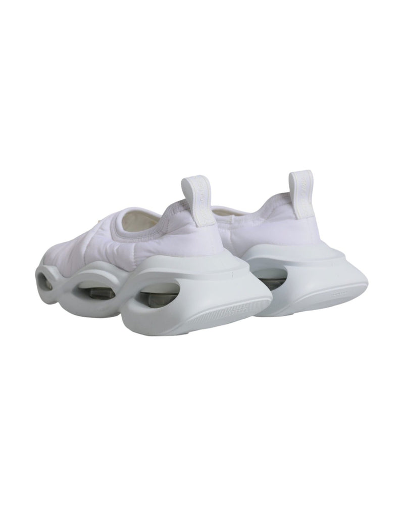 Dolce & Gabbana White Padded Fabric Low Top Sneakers Shoes Sneakers
