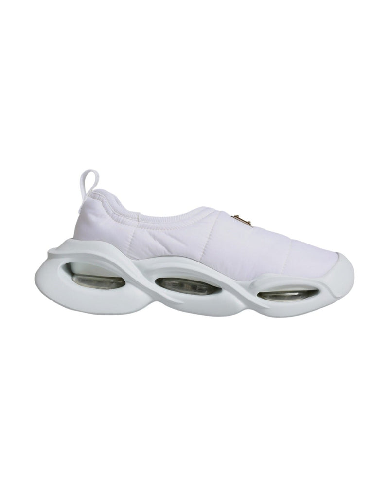 Dolce & Gabbana White Padded Fabric Low Top Sneakers Shoes Sneakers