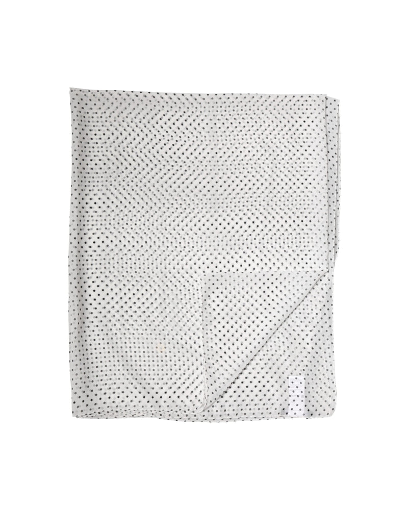 Dolce & Gabbana White Polyester Polka Dot Shawl Scarf Glam Steals