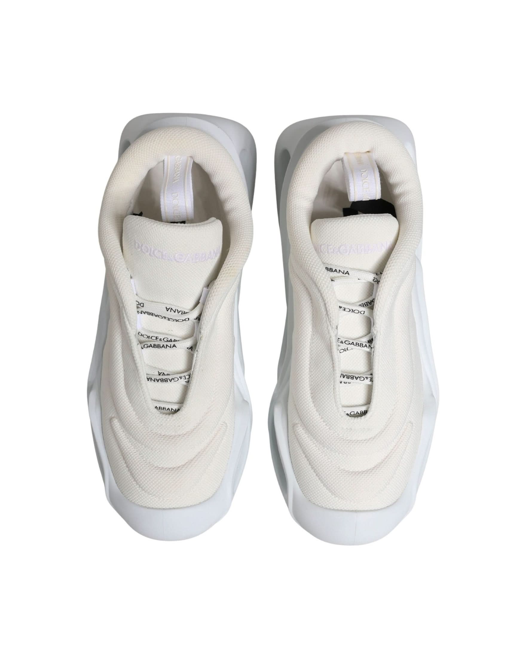 Dolce & Gabbana White Slip On Wave Low Top Sneakers Glam Steals