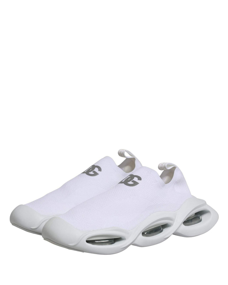 Dolce & Gabbana White Slip On Wave Low Top Sneakers Shoes Glam Steals
